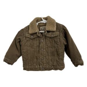 SOLD - The Childrens' Place Corduroy Barn Chore Coat Sherpa Lined Jacket 3T